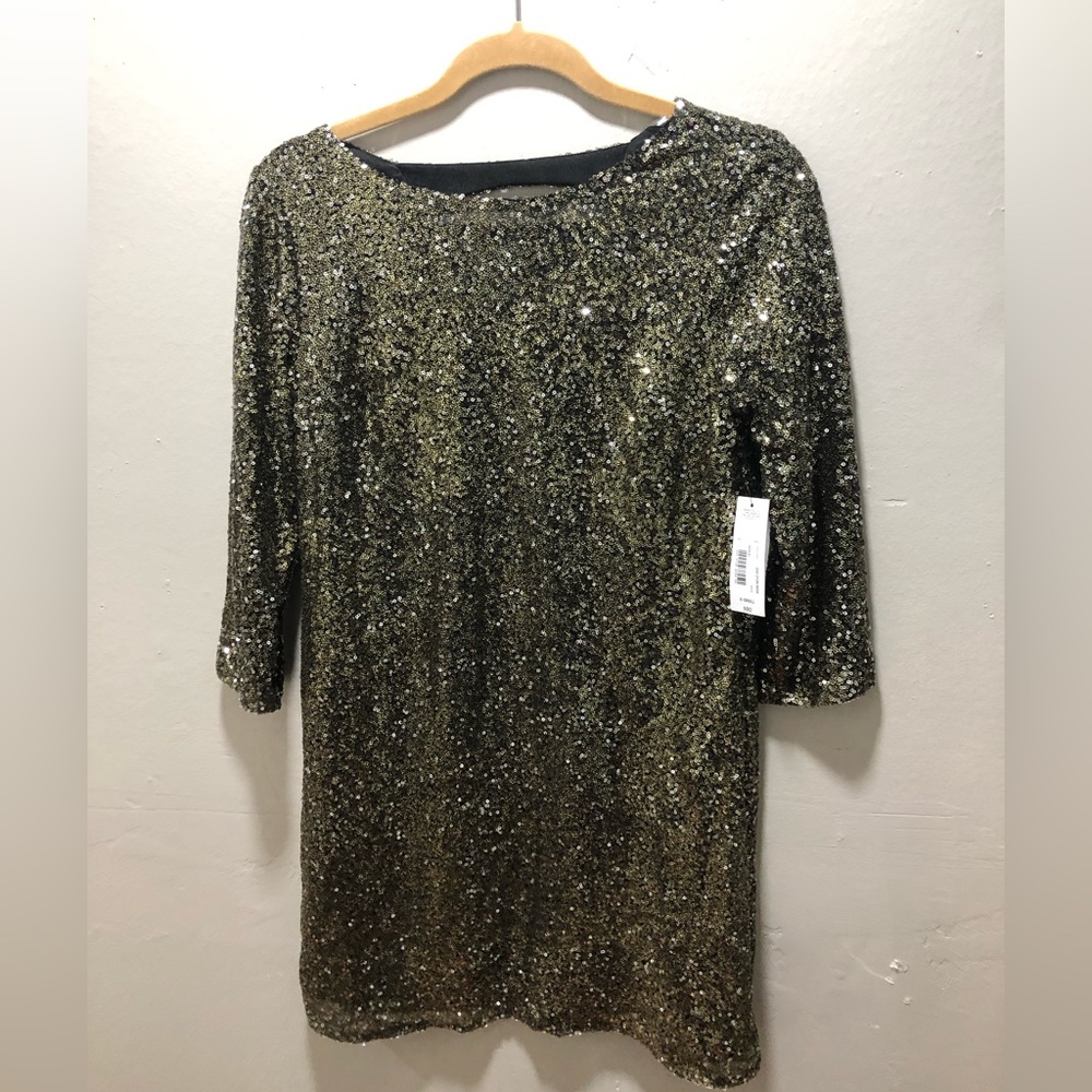 Worthington Black and Gold Sequin Party Dress NWT New Year's Eve Party Dress NWT